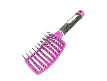 Hair Scalp Massage Brush Anti Static Curved Vented Styling Detangling Brushes Hair Scalp Massage Comb Hairbrush Bristle Nylon Women Wet Curly Detangle