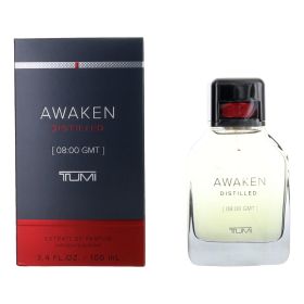 Awaken Distilled [08:00 GMT] by Tumi, 3.4 oz Extrait de Parfum Spray for Men