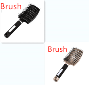 Hairbrush Anti Klit Brushy Haarborstel Women Detangler Hair Brush Bristle Nylon Scalp Massage  Teaser Hair Brush Comb (Option: 1-Brush-Set)