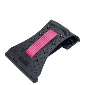 Home lumbar spine cervical support neck traction device (Option: Pink BlackA-English)