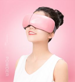 Bluetooth-compatible Vibrating Hot Compress Airbag Kneading Sleep Aid Eye Protection Device (Option: Pink-USB)